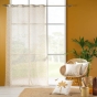 Voilage a oeillets 140 x 240 cm voile sablé imprimé Maddy Ocre