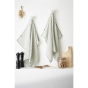 lot de 2 essuie-mains 50 x 70 cm gaze de coton tissée teinte vickie eucalyptus