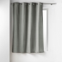 Lot de 2 Rideaux petite hauteur 135 x 180 cm isolant thermique microfibre Micropolar Gris