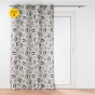 Lot de 2 Rideaux a oeillets 140 x 260 cm polyester imprimé Alma Noir