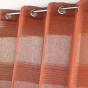 Voilage à œillets - 140 x 280 cm - effet lin tissé - fils chenille Terrazza - Terracotta