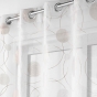 Voilage a oeillets 140 x 240 cm voile sable imprime metallise oliane