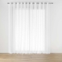 Voilage pour baie vitrée 400 x 240 cm effet lin tisse haltona Blanc