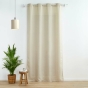 Rideau a oeillets 140 x 260 cm polyester + fils métallisés Zeline Naturel