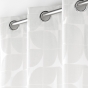 Lot de 2 rideaux 135 x 260 cm en velours devoré Geolina Blanc
