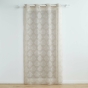 Voilage a oeillets 140 x 240 cm voile tissé appliqué Levita Taupe