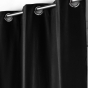 Rideau à oeillets 140 x 240 cm coton recyclé Mistraline Noir