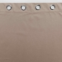 Lot de 2 Rideaux a oeillets 135 x 260 cm 100% occultant thermique uni occultissime Noisette