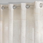Voilage à Œillets 140 x 240 cm - Effet Lin Imprimé Métallisé Marius