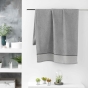 Drap de douche 70 x 130 cm éponge unie jacquard Belina Gris