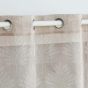 Voilage a oeillets 140 x 240 cm voile tissé appliqué Levita Taupe