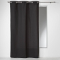 Rideau à Œillets 140 x 240 cm – Coton Uni Panama – Noir