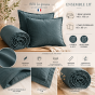 Parure Drap Housse 140 x 190 cm + 2 Taies 60x60 cm 100% Lin Français - Ardoise
