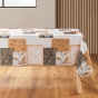 Nappe rectangle 150 x 240 cm polyester imprime faya Naturel