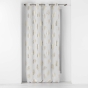 Rideau a oeillets 140 x 280 cm polyester imprime metallise sunny gold Sans