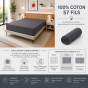 Drap Housse 140 x 190 cm Ardoise – 100% Coton 57 Fils/cm²