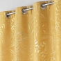 Rideau à oeillets grande hauteur 140 x 280 cm métalillisé Belflor Jaune/Or