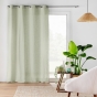 Voilage à Œillets 140 x 240 cm – Effet Lin Tissé – Cloris Sauge