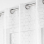 Lot de 2 Voilages a oeillets 140 x 240 cm sablés imprimés metallisé Milona Argent