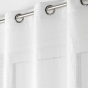 Voilage à Œillets 140 x 240 cm – Tissé Jacquard – Ophelia Blanc