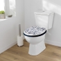 Abattant wc charnieres metal 37.5 x 46 cm mdf imprime Labyrinthe