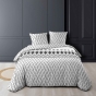 Housse de couette imprimé 260 x 240 cm 100% coton + 2 taies Arcadia