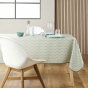 Nappe rectangle 145 x 240 cm polyester imprime metallise piana Sauge
