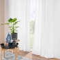 Lot de 2 Rideaux a oeillets 140 x 260 cm velours jacquard Mika Blanc