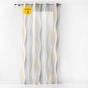 Lot de 2 Voilages a oeillets 140 x 240 cm Ondulys Jaune/blanc