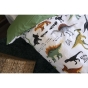 Housse de couette enfant 140 x 200 cm – Thème Dinosaures – Coton doux