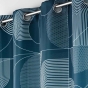 Rideau a oeillets 140 x 280 cm polyester imprime Esquisse Bleu
