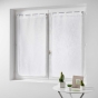 Paire droite passants 2 x 60 x 90 cm effet lin tisse haltona Blanc