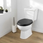 Abattant wc charnieres metal 37.5 x 46 cm mdf uni mat matteis Noir