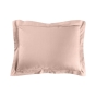 Taie d'oreiller 50 x 70 cm uni 57 fils lina +point bourdon Rose