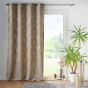 Rideau a oeillets 140 x 260 cm occultant Imprimé Métallisé  Lyra Taupe