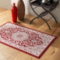 Tapis rectangle 68 x 110 cm viscose tissee cherine Rouge