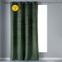 Lot de 2 Rideaux Tamisants à Œillets 140 x 240 cm – Velours Doux – Velvetine Kaki
