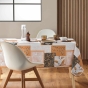 Nappe rectangle 150 x 240 cm polyester imprime faya Naturel