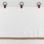 Voilage à anneaux 140 x 240 cm – Polycoton sablé + jute Leana Blanc