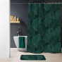 Rideau de douche+crochets 180 x 200 cm polyester imprime jade Sans