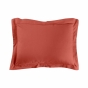 Taie d'oreiller 50 x 70 cm uni 57 fils lina +point bourdon Terracotta