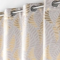 Rideau a oeillets 140 x 260 cm occultant Imprimé Métallisé Lyra Blanc