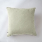 Taie d'oreiller gaze de coton brodée fil or 60 x 60 cm Gaia Chic Vert d'eau