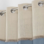 Lot de 2 voilages 140 x 240 cm voile sablé + jute Greenybel Bleu
