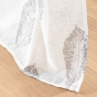 Voilage a oeillets 140 x 240 cm effet lin tissé imprime Indila Blanc