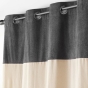 Rideau tamisant a oeillets 140 x 240 cm polycoton Tessa Anthracite
