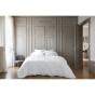 Pack Housse de couette 260 x 240 cm bambou de satin 120 fils Salomé + Drap housse 160 x 200 cm Blanc