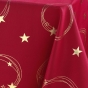 Nappe rectangle 150 x 240 cm polyester imprime metallise star Rouge/or