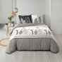Housse de couette 260 x 240 cm coton 57 fils + 2 taies Cyliane