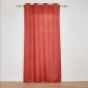 Rideau a oeillets 140 x 280 cm polyester uni+fils metallises zeline Terracotta